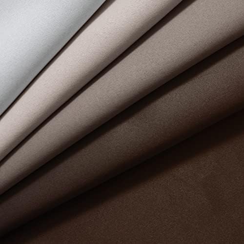 Yakamok Brown Room Darkening Ombre Curtains for Livingroom 72 inches