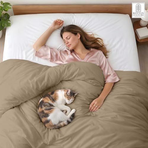 Kotton Culture 1 Pc Duvet Cover King Size-100% Egyptian Cotton 600