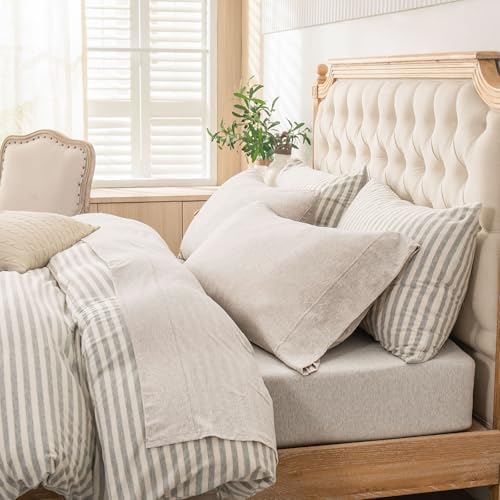 PURE ERA Jersey Knit Sheet Set Heather Beige King