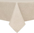 Hiasan Beige Faux Linen Square Tablecloth 60 x 60 Inch for Dining Room