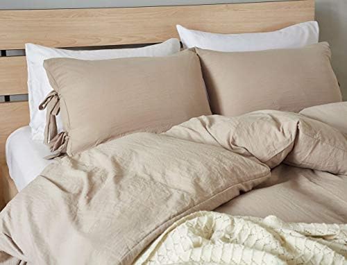 Egyptian Quality Vibrant Stone Washed Microfiber Taupe Duvet Cover