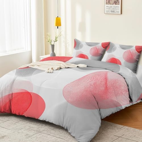 Duvet Cover Grey - Washed Ultra Soft Breathable Microfiber, Queen
