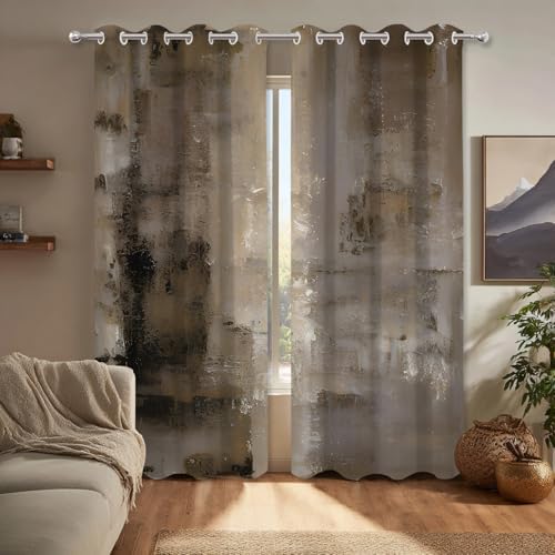 Blackout Curtains for Bedroom, Drapes Plastic Grommet Top Insulated