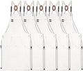 5 Pack Kitchen Apron, Work Apron, Canvas Apron, White