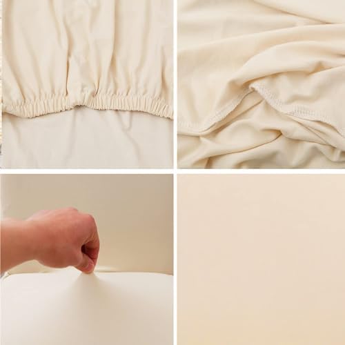 Stretch Chair Covers Slipcovers Set of 6 Off White Stretchable Dining