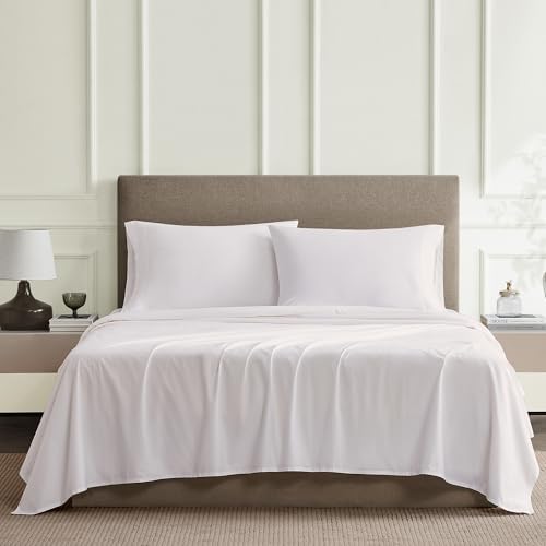 SUPREME ELEGANCE Cotton Queen Bed Sheets Set, 100% Cotton, Soft Pink