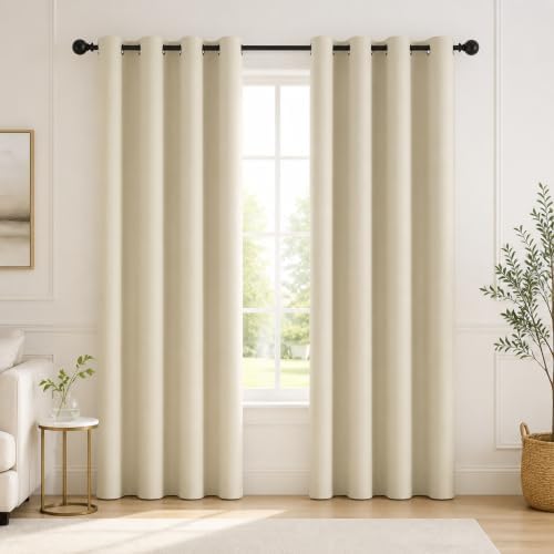 Deconovo 100% Blackout Curtains for Living Room 108 Inch Long 2 Panels