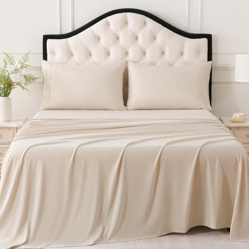 MICORAL Full Bed Sheets Set, Soft Breathable Bedding Sheet Set, Sheets