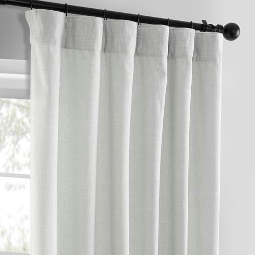 HPD Half Price Drapes Basic Faux Linen Curtains - 108 Inch Long Pair