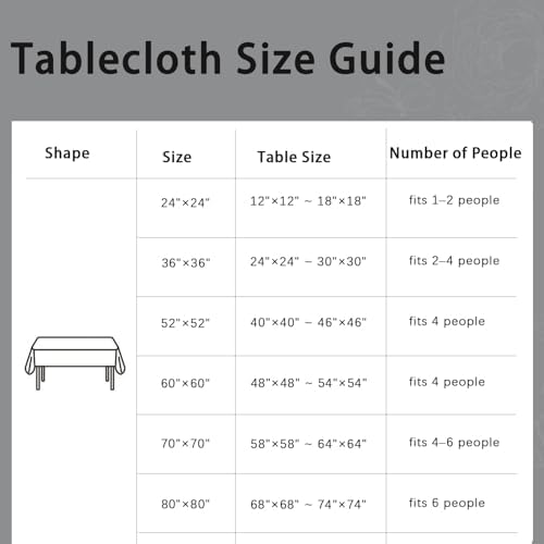 Marble Texture Print Square Table Cloth, Waterproof Duty Vinyl Plaid