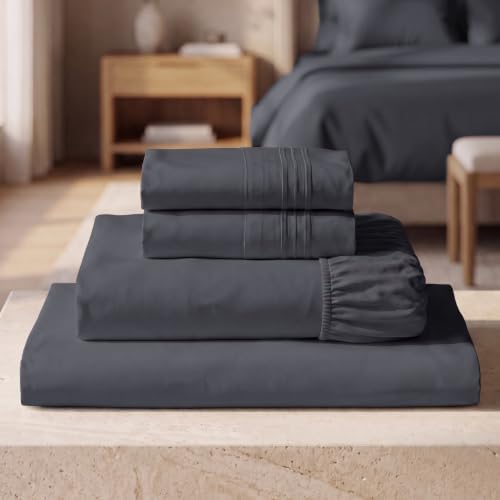 Mellanni Iconic 4-Piece Bed Sheet Set, 16" Deep Pocket
