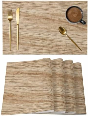 Placemats Set of 8, Country Farmhouse Woven Placemat, Linen Place Mats