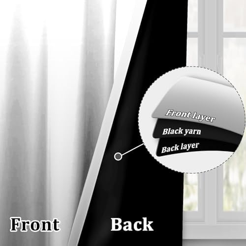 Solid Light Grey Curtains for Living Room, Modern Thermal Insulated