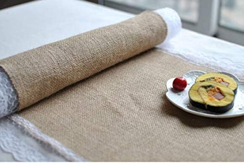 Wedding Linens Table Runner, Table Runner 12x108 Inch Khaki White