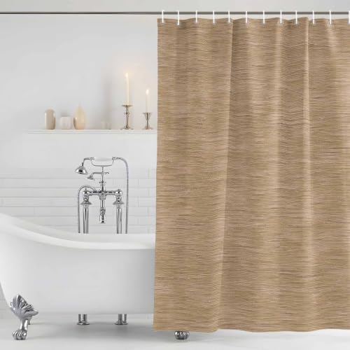 Khaki Solid Color Shower Curtain, Waterproof Shower Curtains for