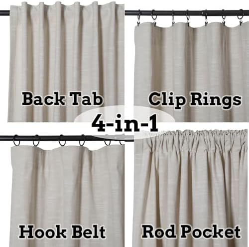 Drapifytex 84 Inches Long by 72 Inches Wide Living Room Back Tab