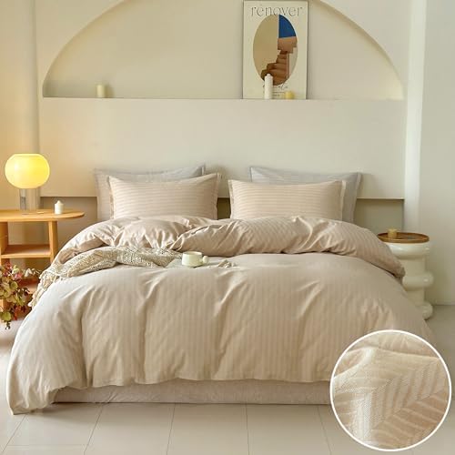 Simple&Opulence King Duvet Cover Set, Luxury French Linen Blend