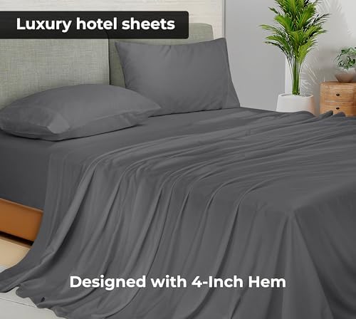 Royale Linens King Flat Sheet - Ultra Soft Brushed 1800 Microfiber