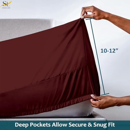 Shreem Linen Twin XL Sheet Set 100% Egyptian Cotton 4-Piece Extra Long