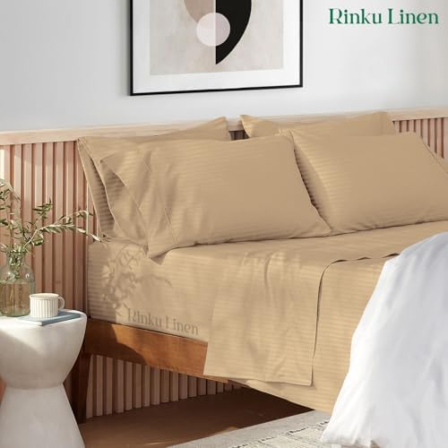 Genuine 600 Thread Count Egyptian Quality Cotton 4-Pieces Sheet Set