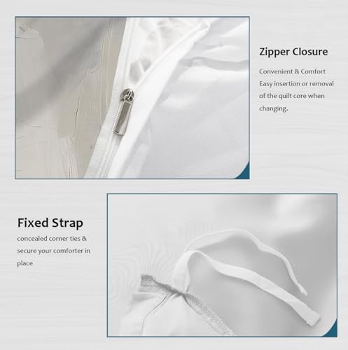Abstract Duvet Cover 3 Pieces Set Minimalist Abstract Gray Comforter