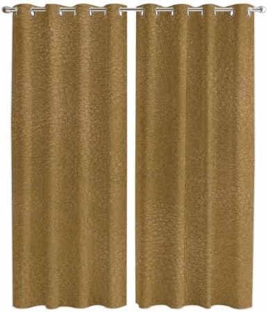 Vintage Brown Window Curtains 96 Inch Length 2 Panels Set, Modern