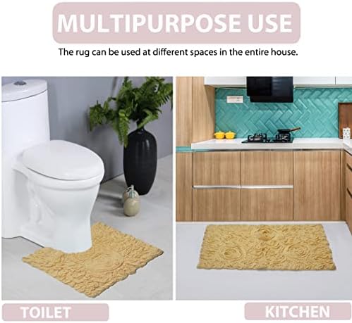Home Weavers Modesto Collection 100% Cotton Tufted Bath Rugs, Extra