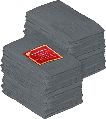 Utopia Kitchen Light Grey Flour Sack Towels [24 Pack - 28 x 28 Inch]