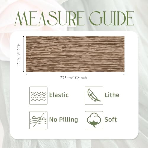 Wokceer 12Pack Nude Cheesecloth Table Runner,Gauze Table Runner