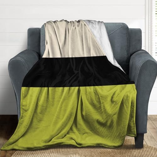 Soft Plush Throw Blankets, Green Taupe Beige Blankets Warm Fuzzy