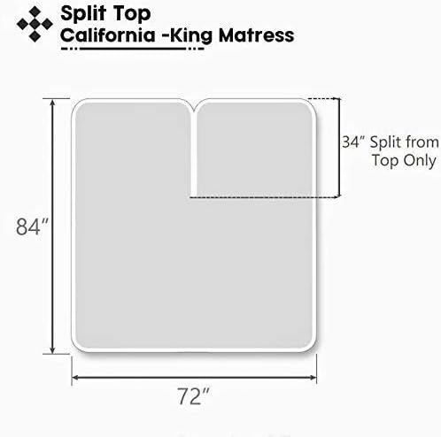 100% Cotton Split-Top-King (Adjustable King Bed Size Sheets) 600TC