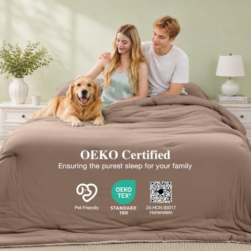 MUXHOMO Cooling Comforter Queen Size, 3-Piece Reversible Bed Set