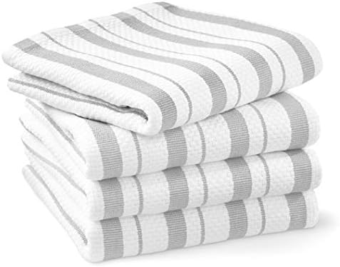 Williams-Sonoma Classic Striped Towels, Cotton,Set of 4 (Drizzle)