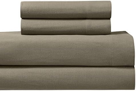Royal Hotel Top Split King Flannel Sheets, Soft Cotton Flannel, Taupe