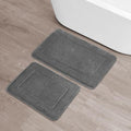 Oliver Brown - Terry Bath Mats, Set of 2 Memory Foam Bath Rugs