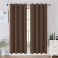 CUCRAF Brown Blackout Curtains 72 inch Length, Thermal Insulated Room