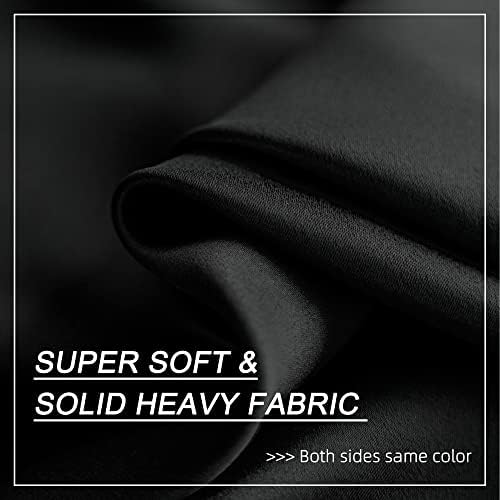 Black Blackout Pinch Pleat Curtain with Hooks Tieback for Bedroom