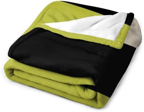 Soft Plush Throw Blankets, Green Taupe Beige Blankets Warm Fuzzy