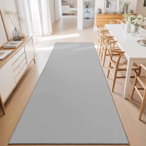 Hallway Runner Rug 2'x6', Grey Washable Bathroom Area Rugs for Kitchen