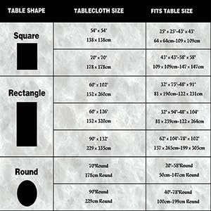 GEFEII Kitchen Tablecloth 90 inch Round Tablecloths Solid Polyester
