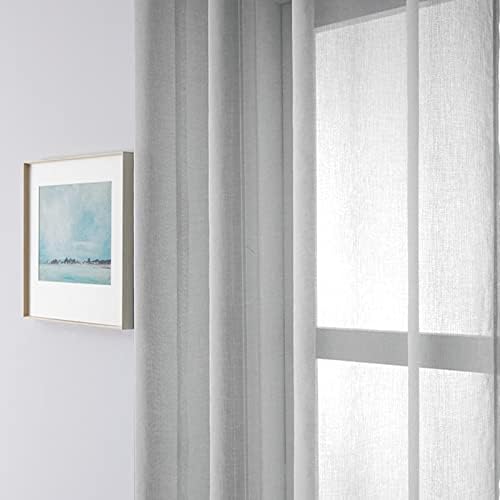 Beydodo Sheer Curtains 63 Inch Length 2 Panels Set, Curtains for