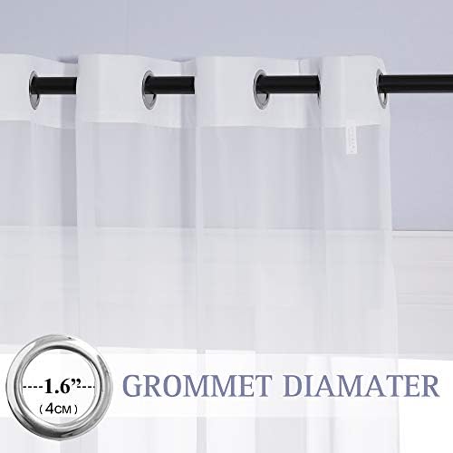 NICETOWN Sheer Curtain for Sliding Glass Door 100" Wide, Grommet Voile
