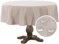 FantasDecor Linen Textured Table Cloths Round Tablecloth Waterproof