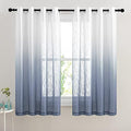 NICETOWN Semi Sheer Ombre Curtains 63 inch Length, Grommet Privacy