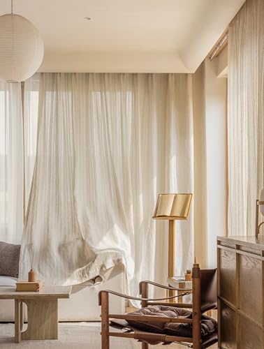 Beydodo Living Room Curtains 63 Inch Length 2 Panels, Privacy Curtains