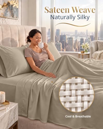 LANE LINEN Hospital Bed Sheets Twin XL 100% Egyptian Cotton Sateen