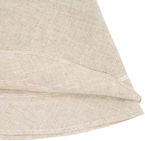 Fennco Styles Linen Blend Tablecloth with Lace Trim 90" Round