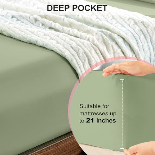 FreshCulture Queen Fitted Sheet Only - Hotel Quality Ultra Soft &