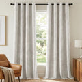 H.VERSAILTEX Velvet 100% Blackout Curtains 55x108 Ivory 2 Panels