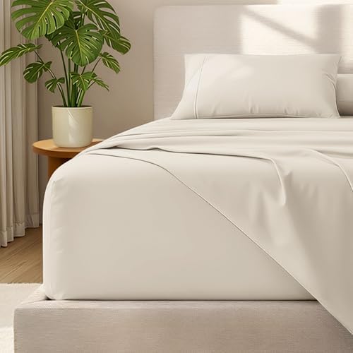 Bare Home Deep Pocket 22" Sheet Set 1800 Ultra-Soft (Full, Sand)